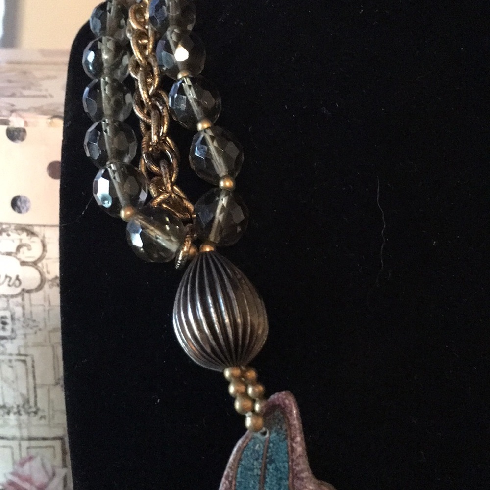 Vintage, Signed Hand Crafted Statement Necklace. - image 3